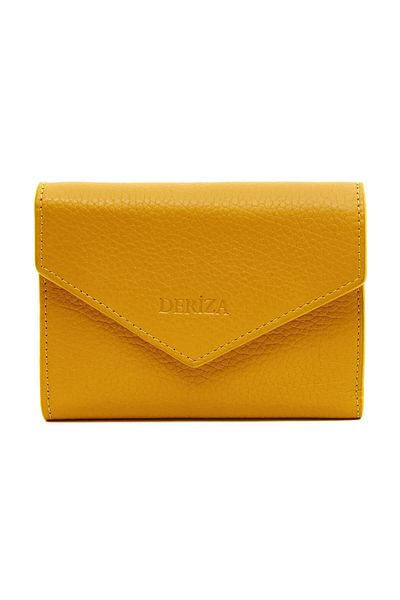 Deriza Odie Genuine Leather Mini Wallet Mustard