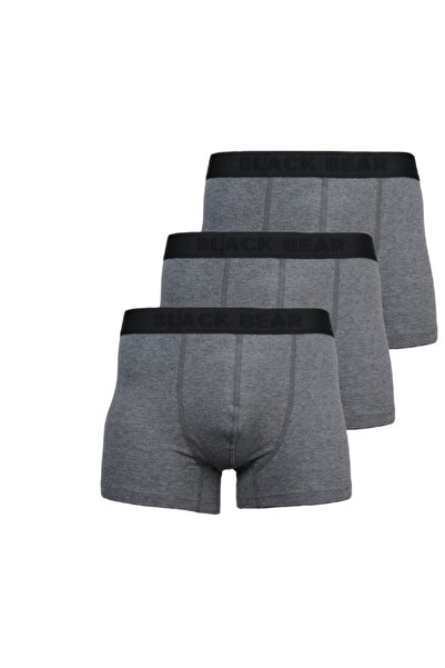 Blackbear Erkek Boxer Likralı Ultra Rahat 3'lü Antrasit Paket