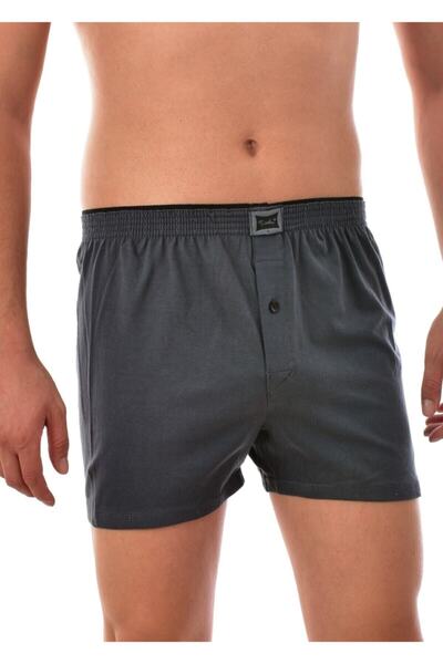 tutku iç giyim Erkek Karışık Renkli Düğmeli Penye Boxer 3'lü