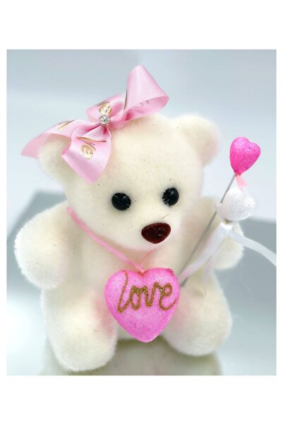 QUEEN AKSESUAR Anneler Günü Tüylü Kutup Ayısı Ayıcık Dekorasyon Süslü Fiyonkl...