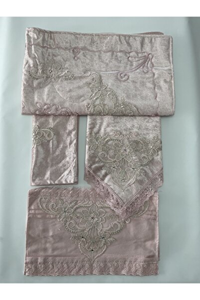 Çalışkan Çeyiz Evi Kadife Seccade Seti 4 Parça Çeyizlik Kadife Seccade Takımı...