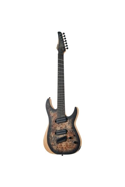 Schecter Reaper-7 Multiscale 7 Telli Elektro Gitar (charcoalburst)