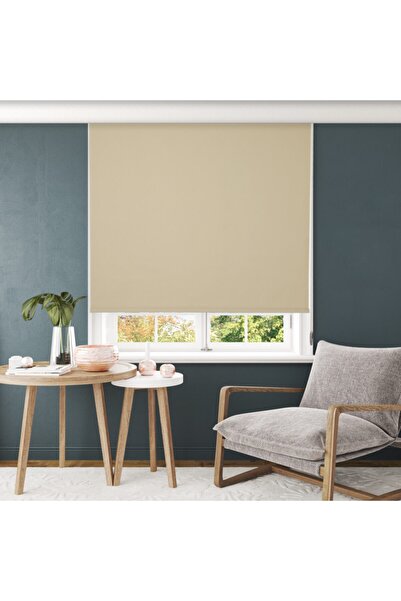 Demor Home Yüksek Kalite Alüminyum Malzeme Kum Beji Renk Stor Mekanize Stor P...