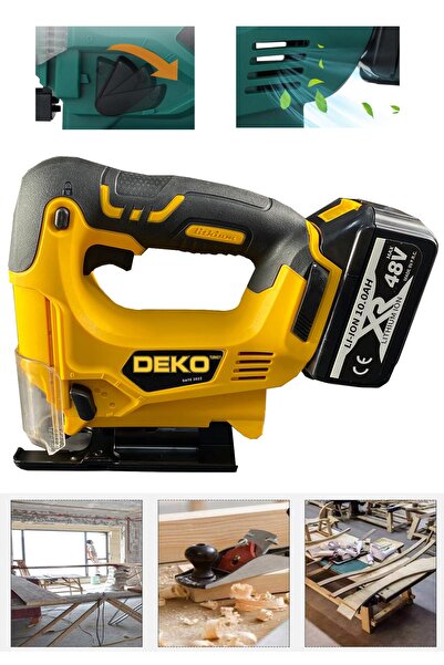 DEKO TURKEY Kömürsüz Metal Dişli Motor 48v 10a Panasonic Çift Akülü Çantalı Ş...