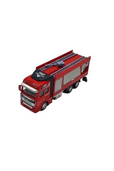 Kızılkaya Oyuncak Çekbırak Metal Kurtarma Arabası - Su Tanklı Itfaiye Aracı -...