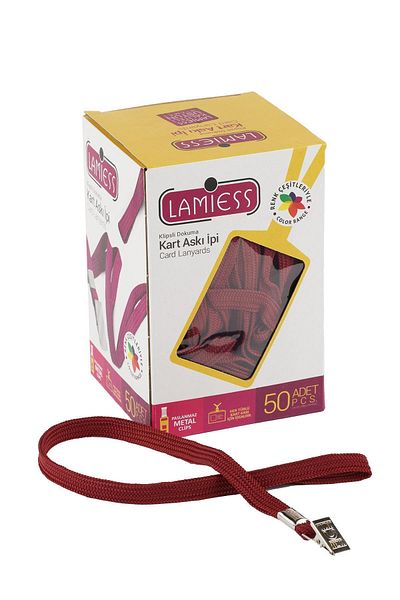 Lamiess Card Hanger Rope with M.mash Clip Brown 50 Pieces