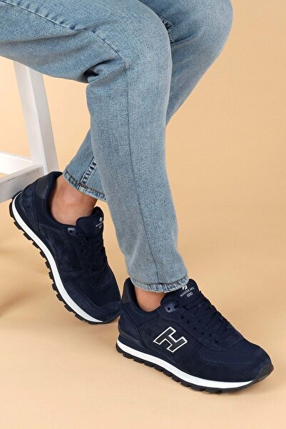 Hammer Jack Великий розмір Спортивні черевики з натуральної шкіри - Btmk00455-синій Білий-47