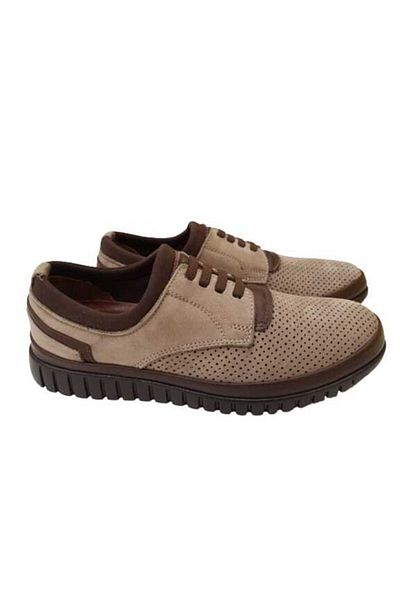 JAMES FRANCO Ανδρικά καθημερινά γκρι καφέ παπούτσια Nubuck 4187