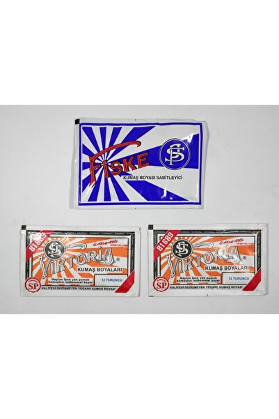 Viktoria No:12 Kumaş Boyası Turuncu (2 ADET) Boya Sabitleyici Fiske