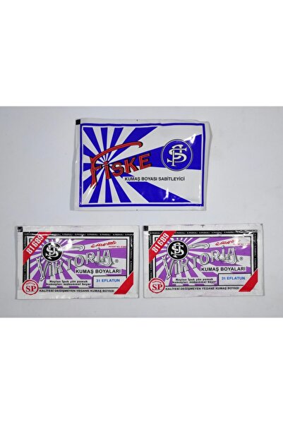 Viktoria No:31 Kumaş Boyası Eflatun (2 ADET) Boya Sabitleyici Fiske