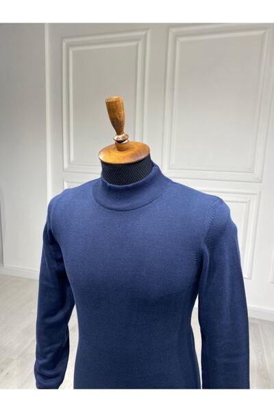 Sarar Інтерв'ю Півкомір Yarım Balıkçı I?ndigo Трикотажний светр