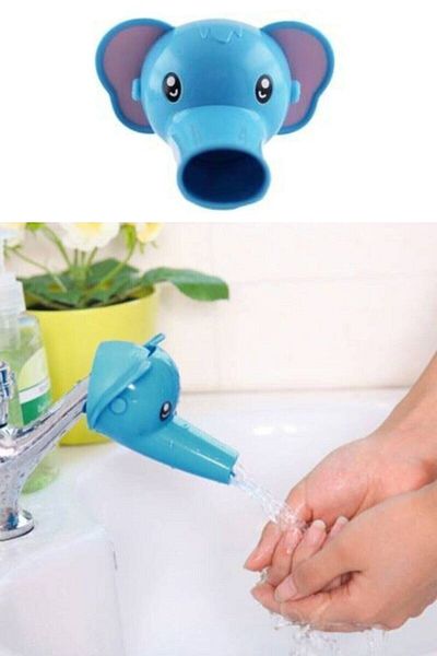 Buffer ® Spill Prevention Bendable Silicone Bib + Faucet Extender Head Apparatus for Kids