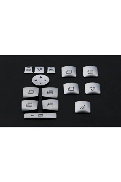 Genel Markalar Mercedes W204 Cam Düğme Kromu W212 Ayna Ayar Düğme Kromu Uyumlu