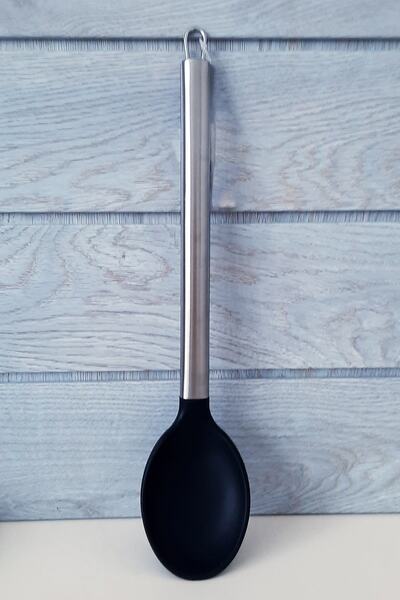 krommet ملعقة سيليكون بمقبض فولاذي من إيبينوكس