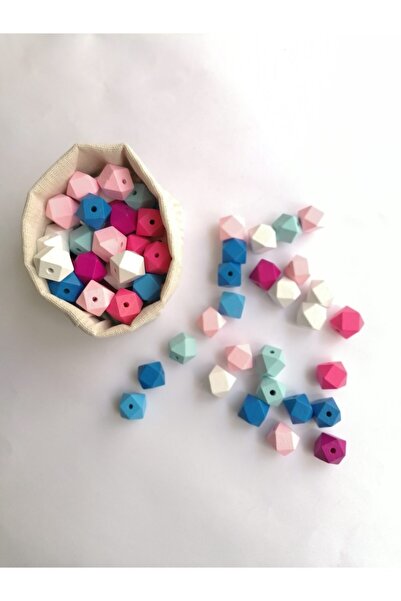 Sihirlihalka خرز مثمن ملون (16 ملم) 50 قطعة