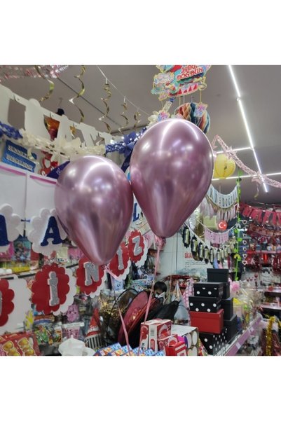 İrem Parti Dükkanı Pink Chrome Balloon 10 Pieces