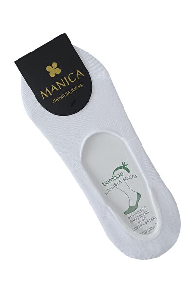 MANICA Șosete albe de balerină din bambus pentru femei