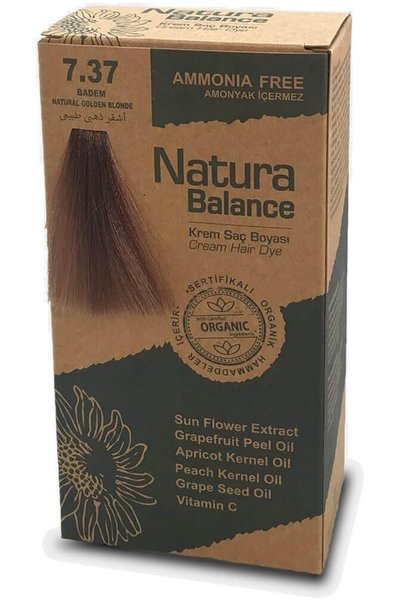 Genel Markalar Natura Balance Kit Saç Boyası Badem 7.37 Saç Boyası