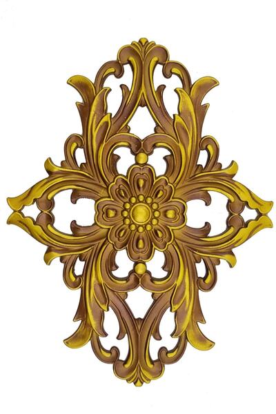 Decomarket Kahve Eskitme Saray Tavan Motif 28,5*37,5 Cm