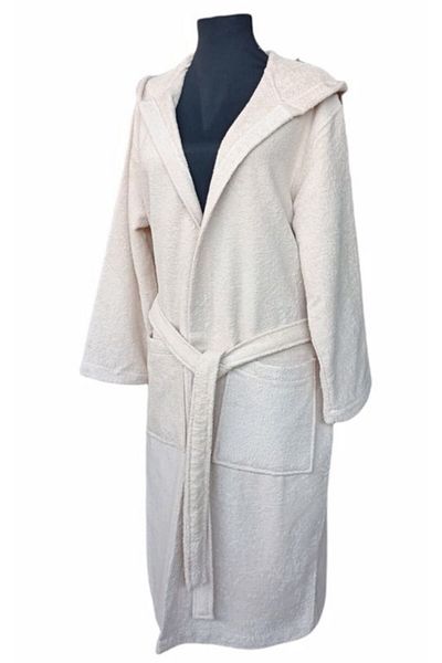 CottonTherapy Hooded Bathrobe 100% Cotton Water Absorbent Quick Drying Size M