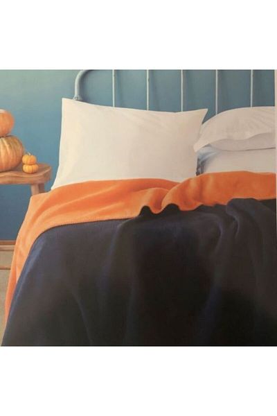İssimo Home Issimo Simply Blanket Single Dark Blue-Orange Size/Size: 150X200 cm