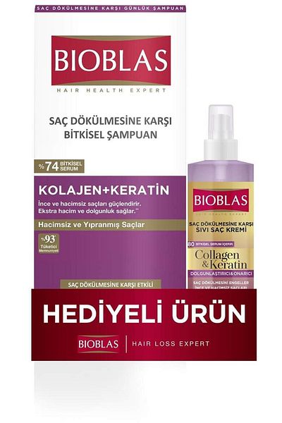 Bioblas Keratin Shampoo 360 ml Liquid Conditioner 115 ml 475 Ml-Crspzts 1006121