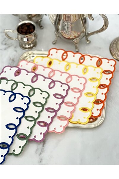 Elif İpek Hometex Gökkuşağı Kokteyl 6'lı Peçete Seti