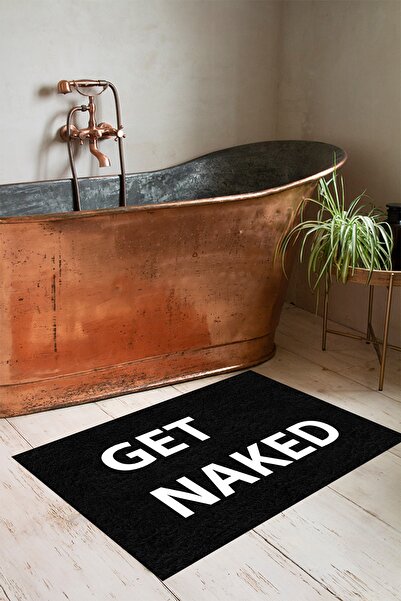 Decomia Home Washable Written Bathroom Carpet Mat Single Piece (60x100) Dc-8032