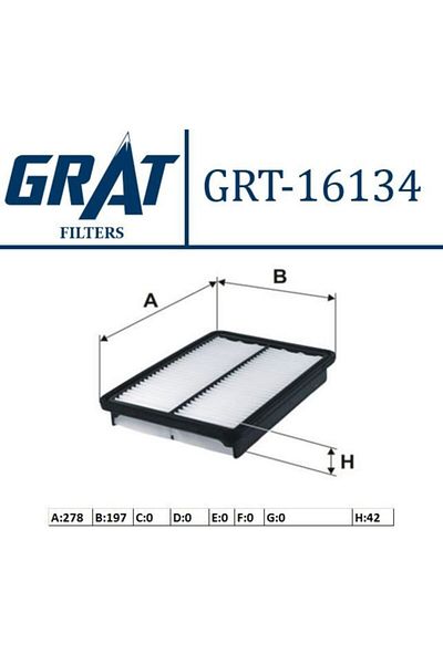 GRAT فلتر هواء سانتافي 1114 سورينتو 1114 "2.0 Crdı" - Grt-16134 Grt-16134