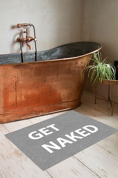 Decomia Home سجادة حمام قابلة للغسل من Get Naked قطعة واحدة 60x100 Dc-8031