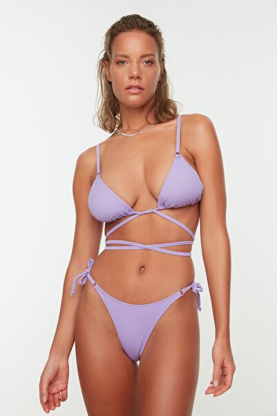 Trendyol Collection Bikini Bottom - Purple - Plain