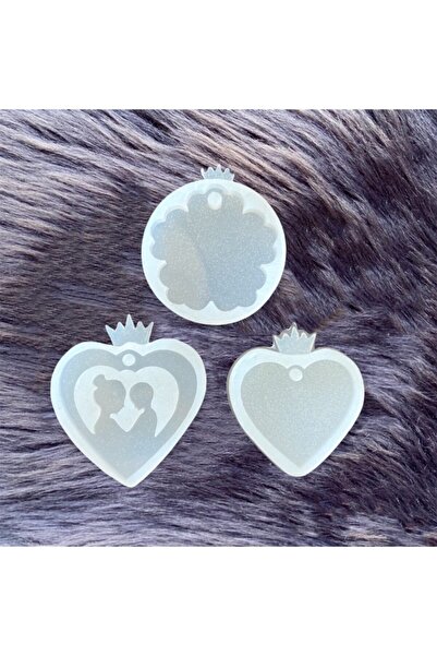 cnk craft shop Epoksi Silikon Kalıp Seti, Epoksi Kolye Anahtarlık Silikon Kal...