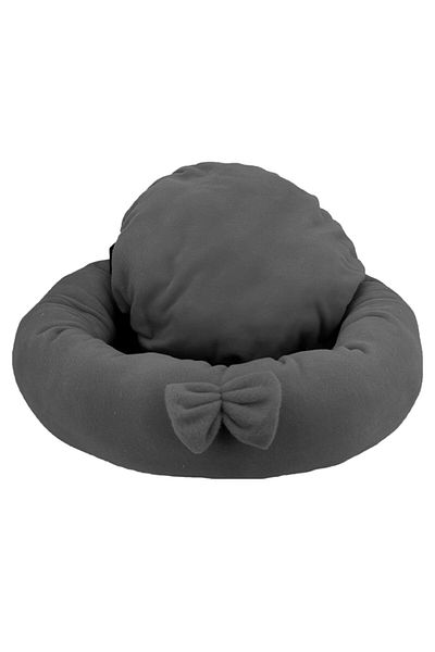 Sdypet Gray Polar Bagel Cat Dog Bed