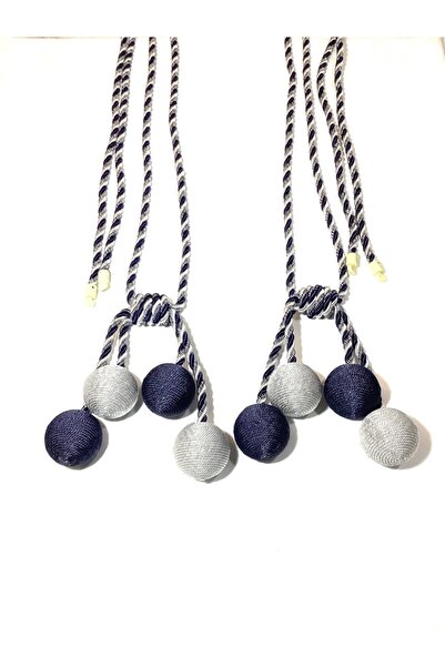 SAHARA HOME 4 broșe de tavan cu bile - 2 bucăți de ornamente pentru perdea pe...