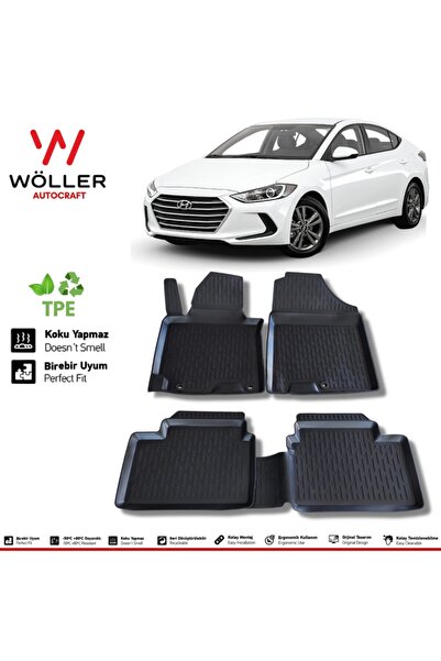 wöller Hyundai Elantra Uyumlu Paspas 2016 2019 Arası 3d Havuzlu Paspas