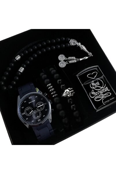 serbestmoda Erkek Saat Kombini Sevgiliye Hediye Seti Sevgiliye Hediye Kol Saat