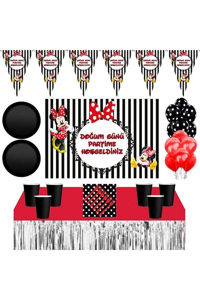 Minnie Mouse Mouse 24-Person Banned Table Skirt Birthday Party Supplies