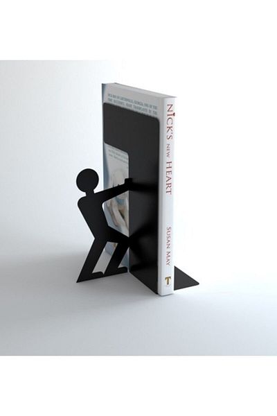 Hobi Demir Sanat حامل كتب معدني على شكل رجل، حامل كتب مزخرف