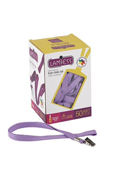 Lamiess Kart Askı Ipi M.maşalı Klipsli Mor 50 'li