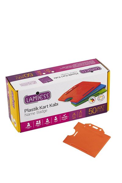 Lamiess Lms 214 Horizontal Plastic Card Container Orange
