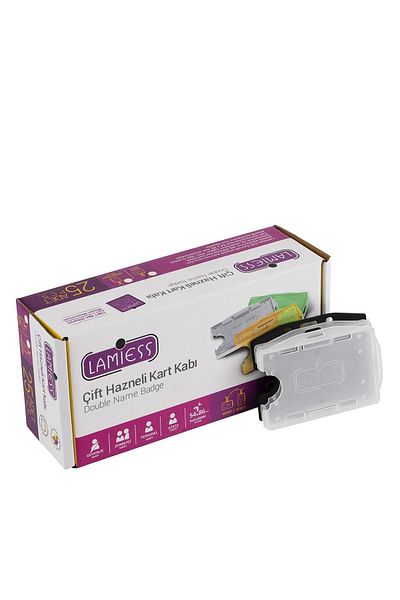 Lamiess Lms 211 Horizontal Vertical Double Chamber Card Container Transparent 25 Pieces