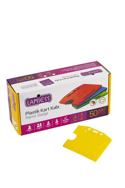 Lamiess Lms 214 Horizontal Plastic Card Container Yellow