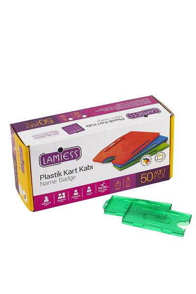 Lamiess Lms 211 Horizontal Vertical Double Chamber Card Container Transparent Blue