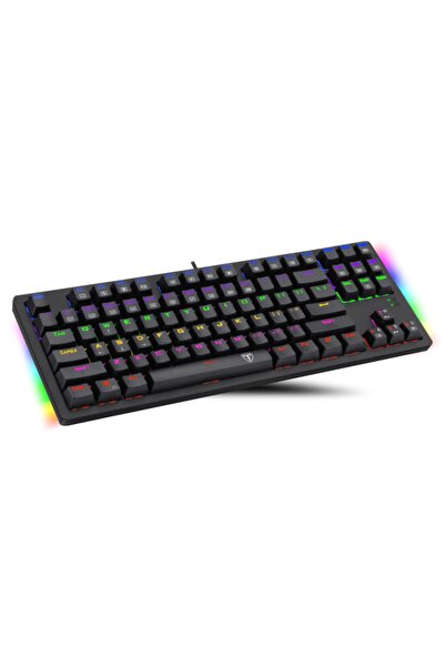 T-DAGGER Bali Usb Kablolu Türkçe Q Rainbow Rgb Mekanik Gaming Klavye (powered...