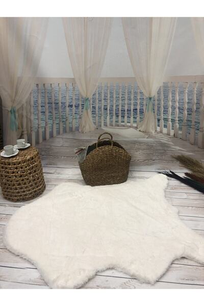 SARAZ HALI Dekoratif Tavşan Tüyü Post Peluş Kaymaz