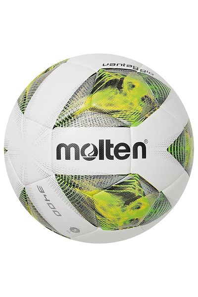 MOLTEN F5A3400 Pu Leather Football Ball - Hybrid Glued and Stitched, Carpet Field-Grass No:5
