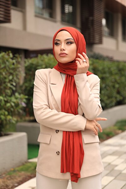 Organic Scarfs Esettür Combed Cotton Shawl Hijap Model - πλακάκι
