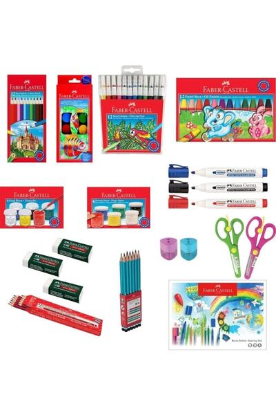 Faber Castell Anasınıfı Ilkokul 1 .sınıf Okul Ögrenci Kirtasiye Boya Seti Oku...