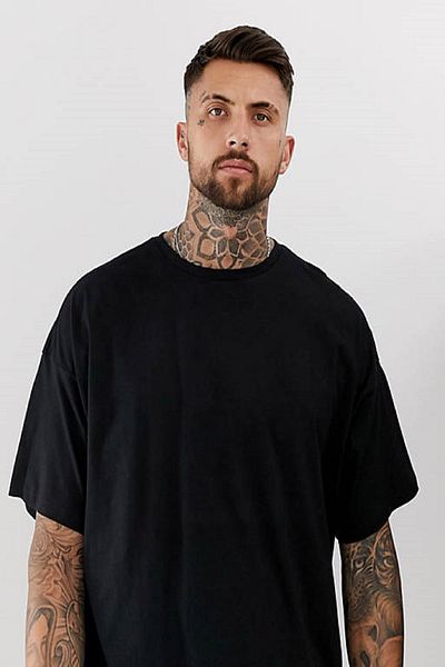 Buğraterzimoda Μαύρο μπλουζάκι Oversize