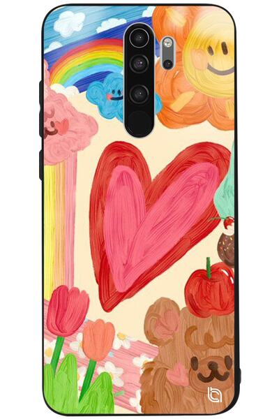 WANNA PROTECT Xiaomi Redmi Note 8 Pro Kalp Premium Desenli Glossy Kılıfı